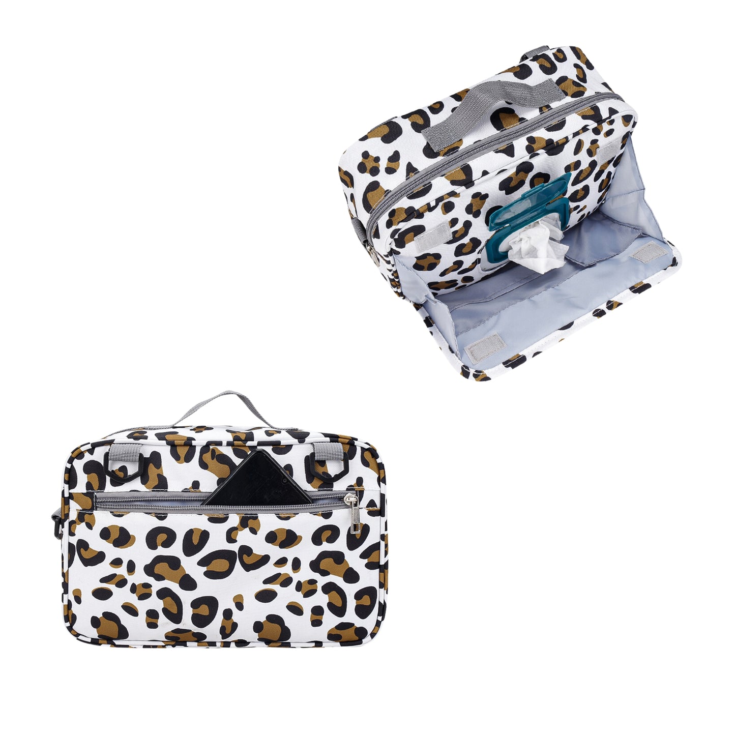 Stylish Baby Changing Bag in Leopard Print, Cow Print, Geometric Print, Grey or Black