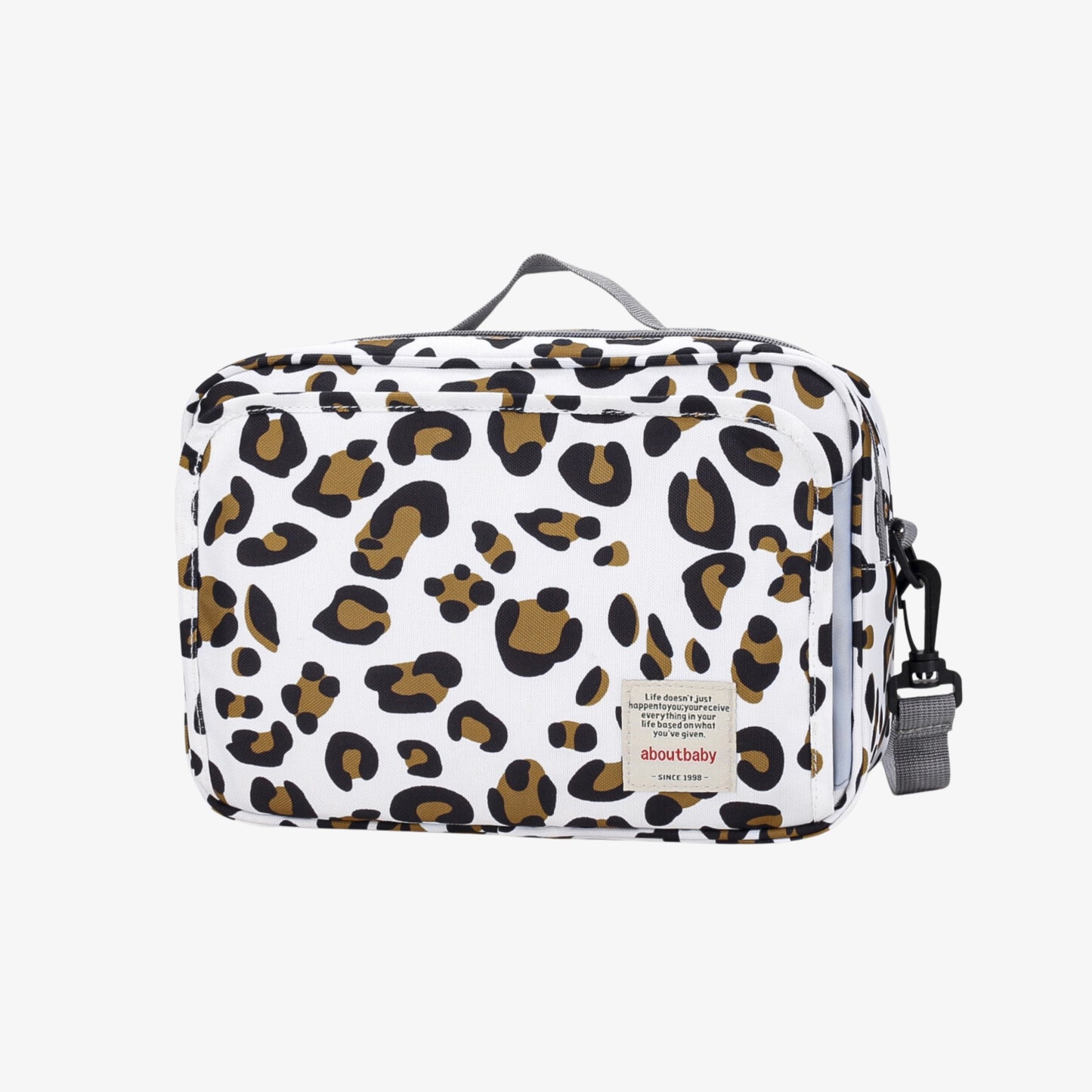 Stylish Baby Changing Bag in Leopard Print, Cow Print, Geometric Print, Grey or Black