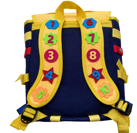 Toddler Travel Busy Backpack Bag with Multiple Learning Activities