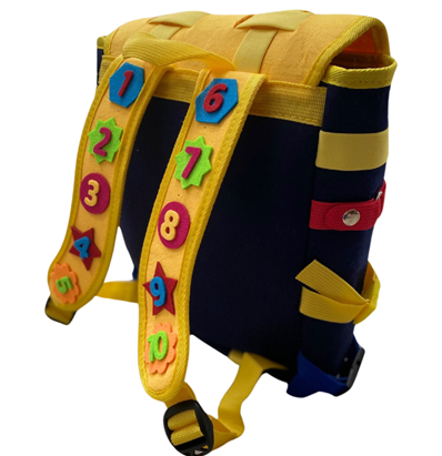 Toddler Travel Busy Backpack Bag with Multiple Learning Activities