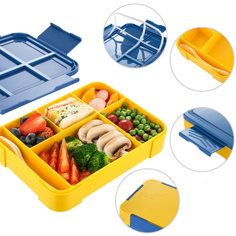 Multi Compartment Bento Box with Cutlery and Leakproof Container