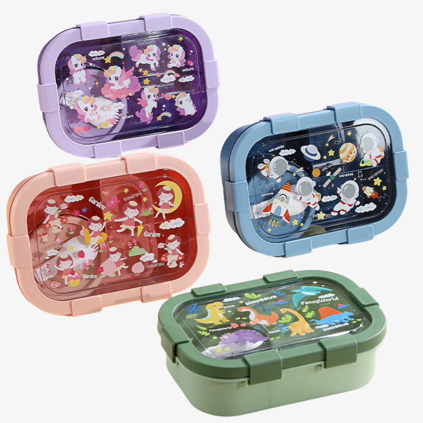 Bento Box with Multiple Compartments and Removable Leakproof Container