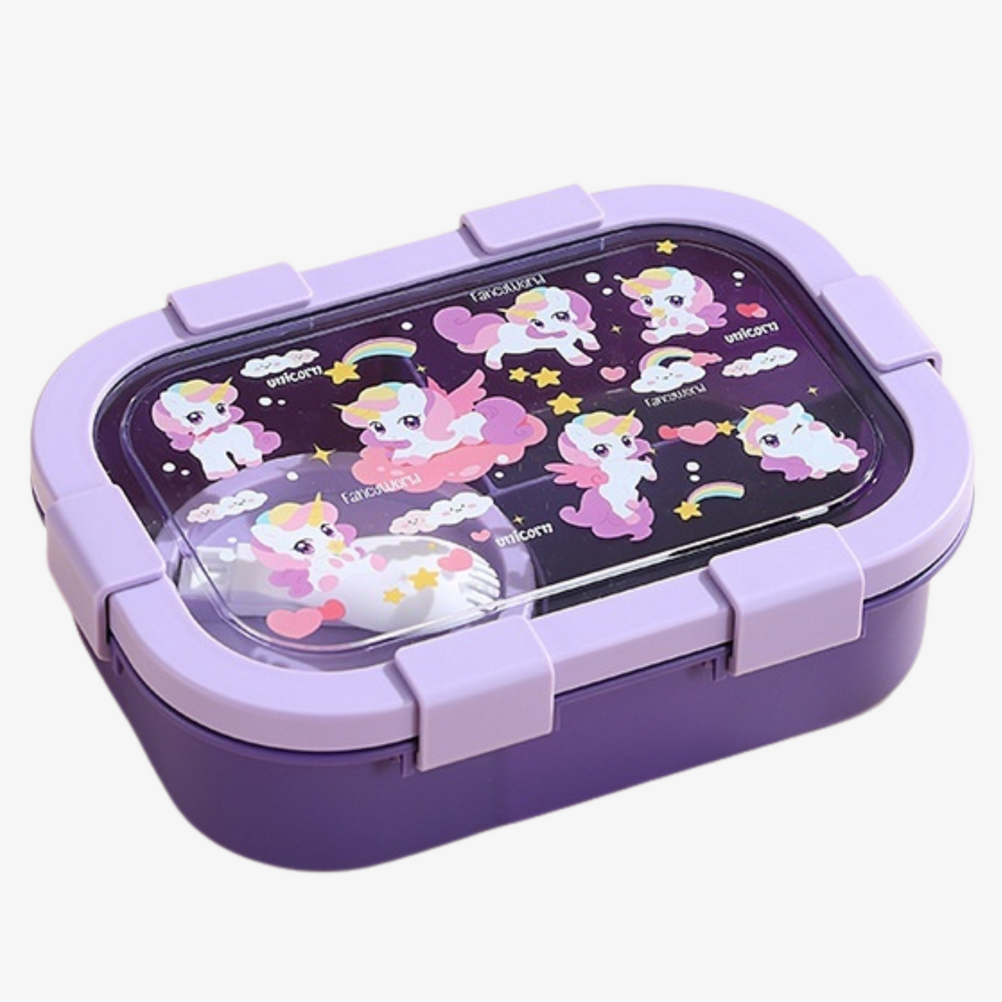 Bento Box with Multiple Compartments and Removable Leakproof Container