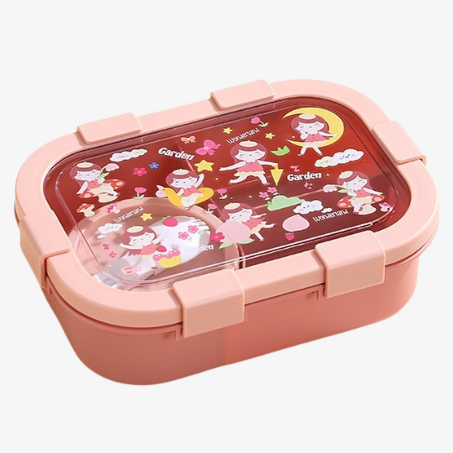 Bento Box with Multiple Compartments and Removable Leakproof Container