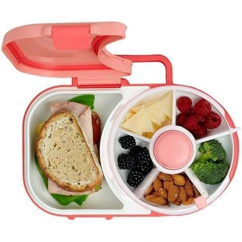 Lunchbox with Removable Spinning Snack Container