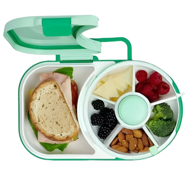 Lunchbox with Removable Spinning Snack Container