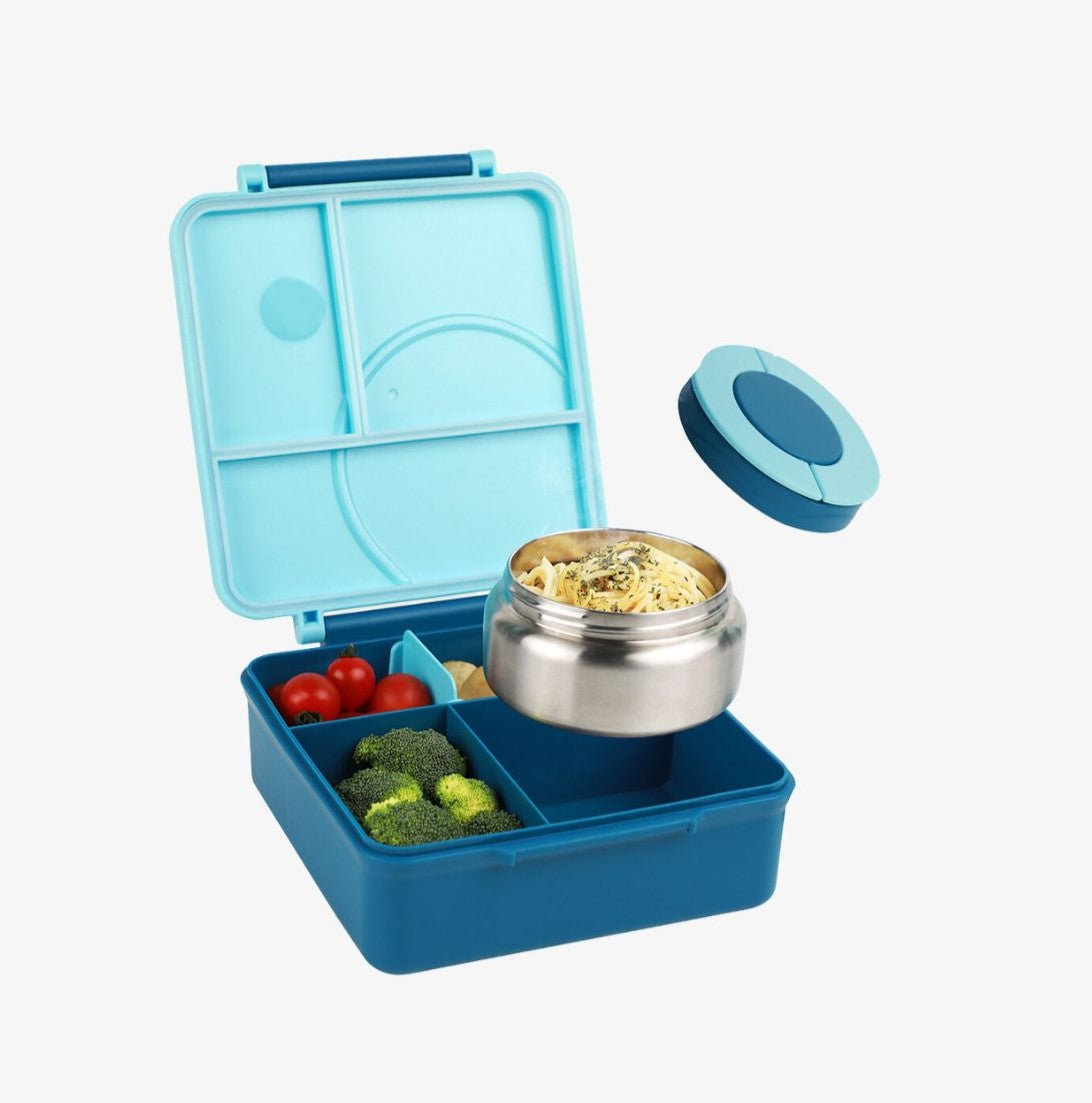 Dual Lunch Box - Bento Box with Stainless Steel Hot Pot