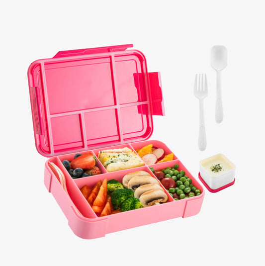 Multi Compartment Large Bento Box with Cutlery and Leakproof Container