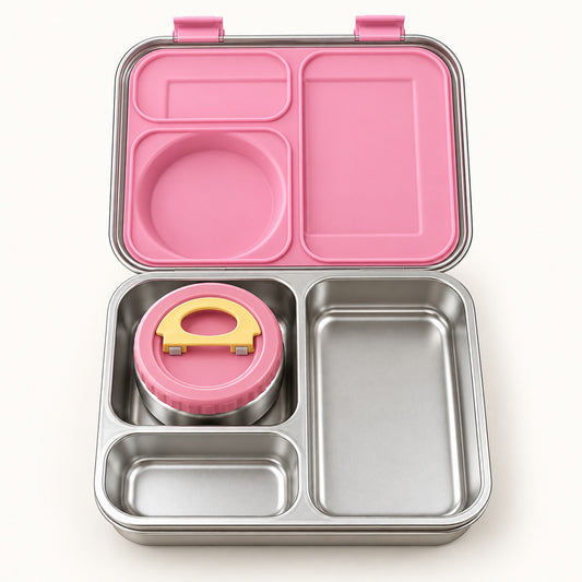 'Starbox' Stainless Steel Kids Lunchbox with Insulated Pot