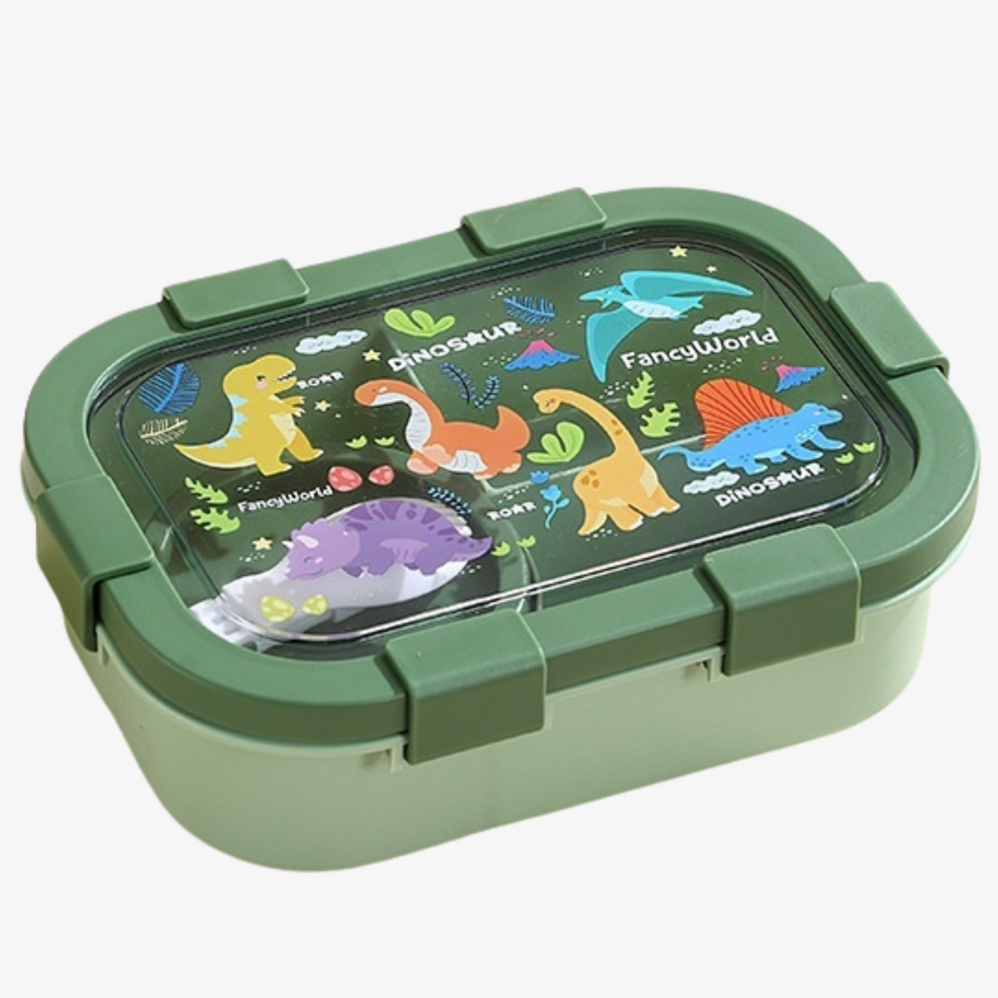 Bento Box with Multiple Compartments and Removable Leakproof Container
